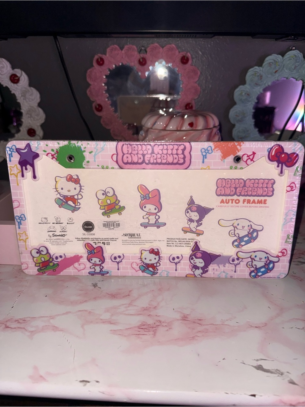 Hello Kitty & Friends Auto/Car License Plate Frame